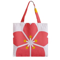 Sakura Heart Guild Flower Floral Zipper Grocery Tote Bag by Alisyart