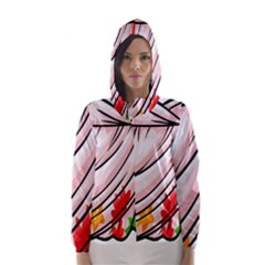 Petal Pattern Dress Flower Hooded Wind Breaker (women) by Alisyart