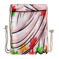 Petal Pattern Dress Flower Drawstring Bag (large)