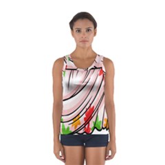 Petal Pattern Dress Flower Women s Sport Tank Top  by Alisyart