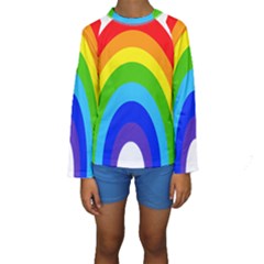 Rainbow Kids  Long Sleeve Swimwear