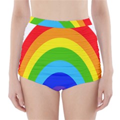 Rainbow High-waisted Bikini Bottoms by Alisyart
