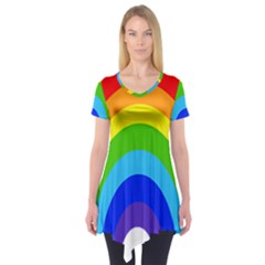 Rainbow Short Sleeve Tunic  by Alisyart