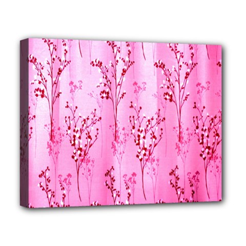 Pink Curtains Background Deluxe Canvas 20  X 16  