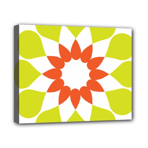 Tikiwiki Abstract Element Flower Star Red Green Canvas 10  X 8 