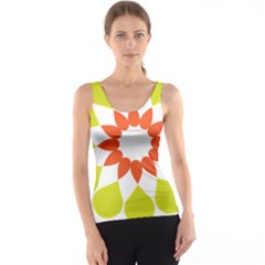 Tikiwiki Abstract Element Flower Star Red Green Tank Top by Alisyart