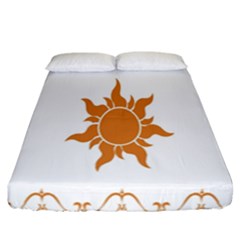 Sunlight Sun Orange Fitted Sheet (california King Size) by Alisyart