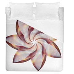 Prismatic Flower Line Gold Star Floral Duvet Cover (queen Size)