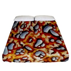 Pebble Painting Fitted Sheet (queen Size) by Simbadda
