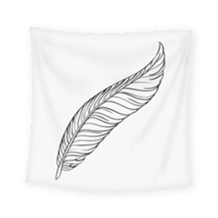 Feather Line Art Square Tapestry (Small)