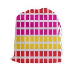 Squares Pattern Background Colorful Squares Wallpaper Drawstring Pouches (xxl) by Simbadda