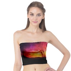 Fall Forest Background Tube Top by Simbadda