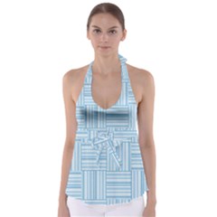 Pattern Babydoll Tankini Top