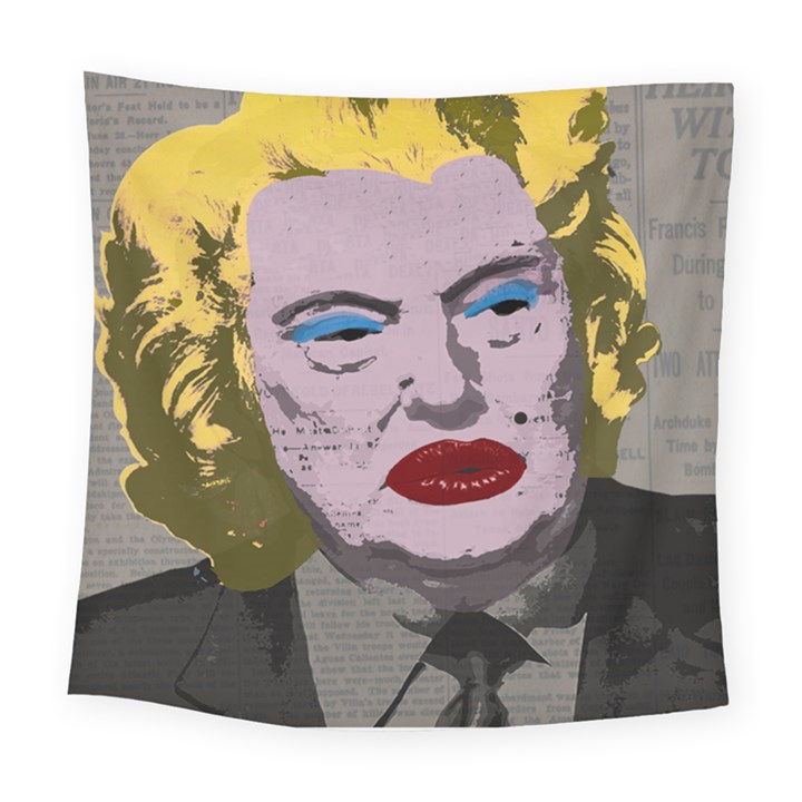 Happy Birthday Mr. President  Square Tapestry (Large)