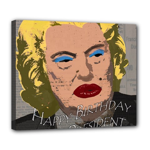 Happy Birthday Mr  President  Deluxe Canvas 24  X 20   by Valentinaart