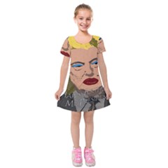 Happy Birthday Mr  President  Kids  Short Sleeve Velvet Dress by Valentinaart