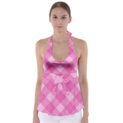 Pattern Babydoll Tankini Top