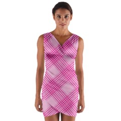 Pattern Wrap Front Bodycon Dress