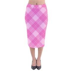 Pattern Velvet Midi Pencil Skirt