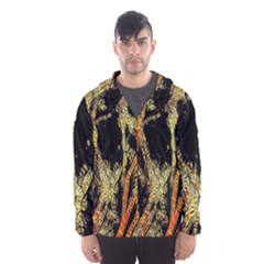 Artistic Effect Fractal Forest Background Hooded Wind Breaker (men) by Simbadda