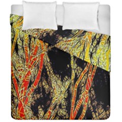 Artistic Effect Fractal Forest Background Duvet Cover Double Side (california King Size) by Simbadda