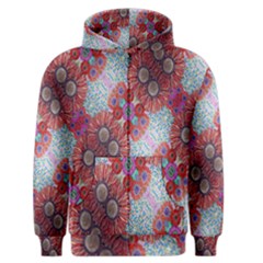 Floral Flower Wallpaper Created From Coloring Book Colorful Background Men s Zipper Hoodie by Simbadda