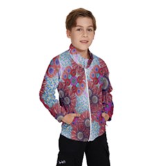 Floral Flower Wallpaper Created From Coloring Book Colorful Background Wind Breaker (kids) by Simbadda