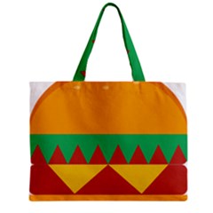 Burger Bread Food Cheese Vegetable Zipper Mini Tote Bag