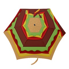 Vector Burger Time Background Mini Folding Umbrellas by Simbadda