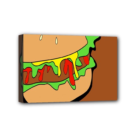 Burger Double Mini Canvas 6  X 4  by Simbadda