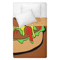 Burger Double Duvet Cover Double Side (single Size) by Simbadda