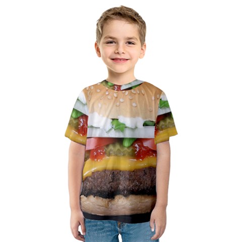 Abstract Barbeque Bbq Beauty Beef Kids  Sport Mesh Tee by Simbadda