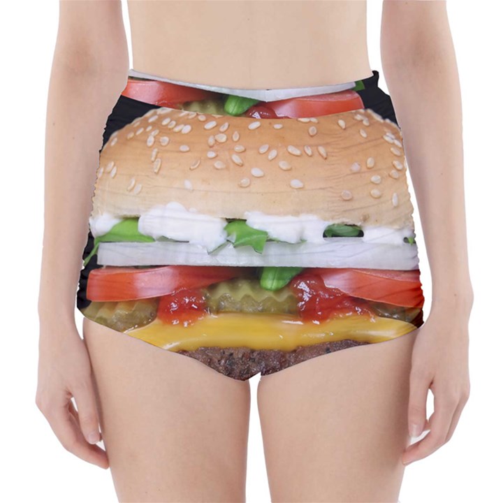 Abstract Barbeque Bbq Beauty Beef High-Waisted Bikini Bottoms