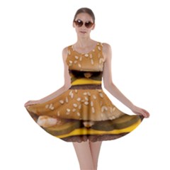 Cheeseburger On Sesame Seed Bun Skater Dress