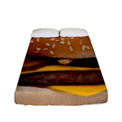 Cheeseburger On Sesame Seed Bun Fitted Sheet (Full/ Double Size)