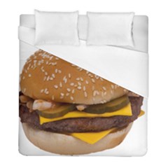 Cheeseburger On Sesame Seed Bun Duvet Cover (full/ Double Size) by Simbadda