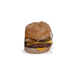 Cheeseburger On Sesame Seed Bun Drawstring Pouches (XS) 