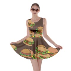 A Fun Cartoon Cheese Burger Tiling Pattern Skater Dress by Simbadda