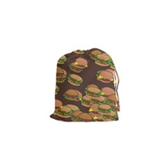 A Fun Cartoon Cheese Burger Tiling Pattern Drawstring Pouches (xs)  by Simbadda