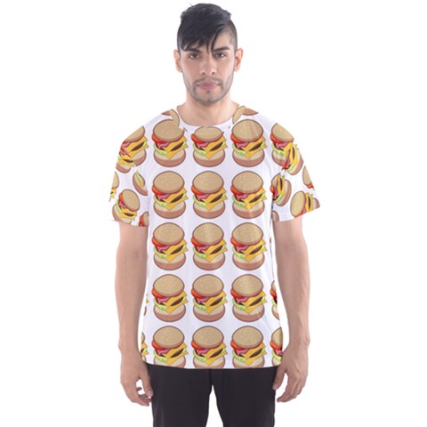 Hamburger Pattern Men s Sport Mesh Tee by Simbadda