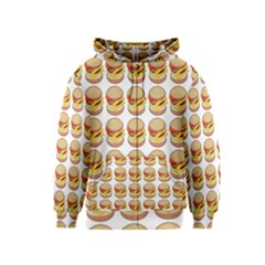 Hamburger Pattern Kids  Zipper Hoodie by Simbadda