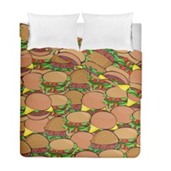 Burger Double Border Duvet Cover Double Side (full/ Double Size) by Simbadda