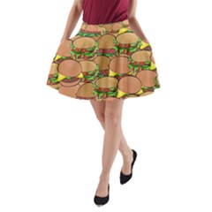 Burger Double Border A-Line Pocket Skirt