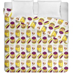 Hamburger And Fries Duvet Cover Double Side (king Size)