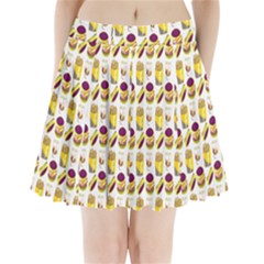 Hamburger And Fries Pleated Mini Skirt by Simbadda