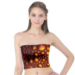 Bubbles Abstract Art Gold Golden Tube Top by Simbadda