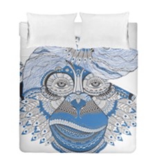 Pattern Monkey New Year S Eve Duvet Cover Double Side (full/ Double Size)