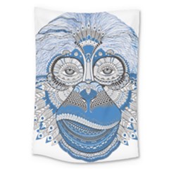Pattern Monkey New Year S Eve Large Tapestry by Simbadda
