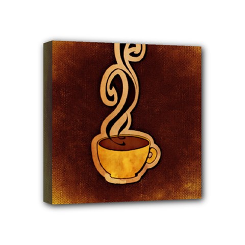 Coffee Drink Abstract Mini Canvas 4  X 4  by Simbadda