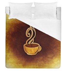 Coffee Drink Abstract Duvet Cover (queen Size) by Simbadda